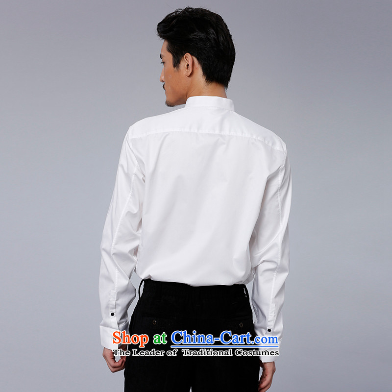 To Tang Dynasty Dragon 2015 autumn and winter New China wind men pure cotton business long-sleeved shirt 15176-1 white 50 to lung , , , shopping on the Internet