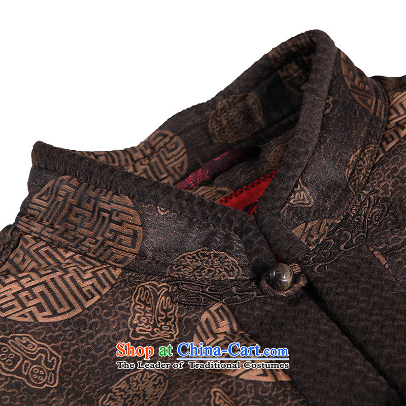 To Tang dynasty dragon autumn and winter, China wind in older men silk jacquard jacket 12993 brown to lung , , , 52, Coffee Shop Online
