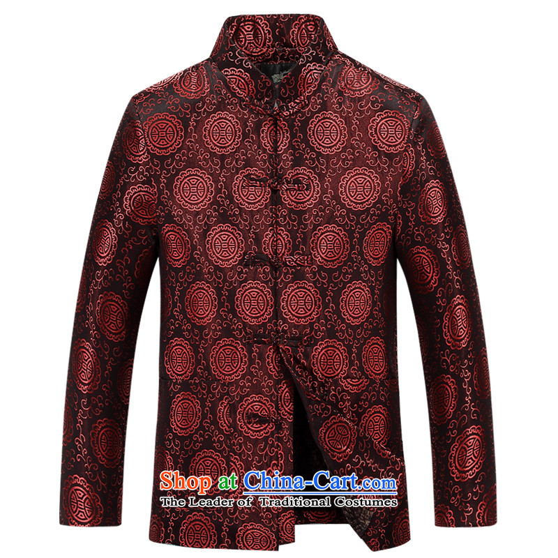 The elderly in the Tang dynasty, extra thick cotton coat 2015 couples new of Chinese Han-plus warm jacket coat lint-free China wind Tang dynasty birthday gift for life Services xl red men XL/180, Europe Health (OULANGGE) , , , shopping on the Internet