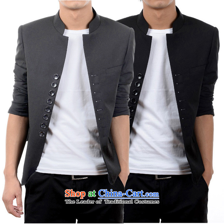 Dan Jie Shi 2015 Urban chic casual China wind retro-eight tablets detained pure color collar minimalist Chinese tunic suit for Sau San jacket and black 185/100(XXL) picture, prices, brand platters! The elections are supplied in the national character of distribution, so action, buy now enjoy more preferential! As soon as possible.