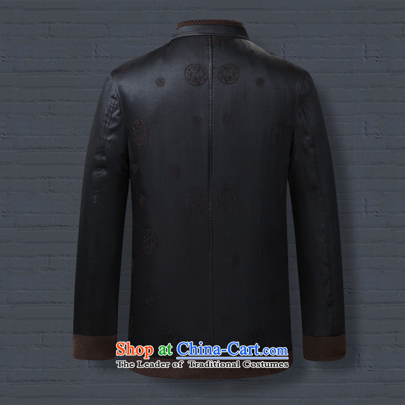 8D man in possession for autumn and winter silk cotton coat Tang dynasty jacket limited edition Heung-cloud yarn Banquet exclusive Ho Lai dark brown 180/XL, possession silk , , , 12959 shopping on the Internet