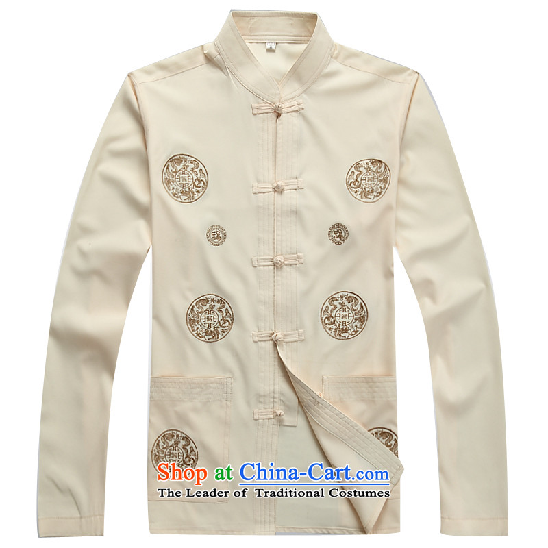 The autumn and winter men Tang Dynasty Chinese Customs China wind men casual dress beige kit XXL, Kyung-ho (JOE HOHAM covering) , , , shopping on the Internet