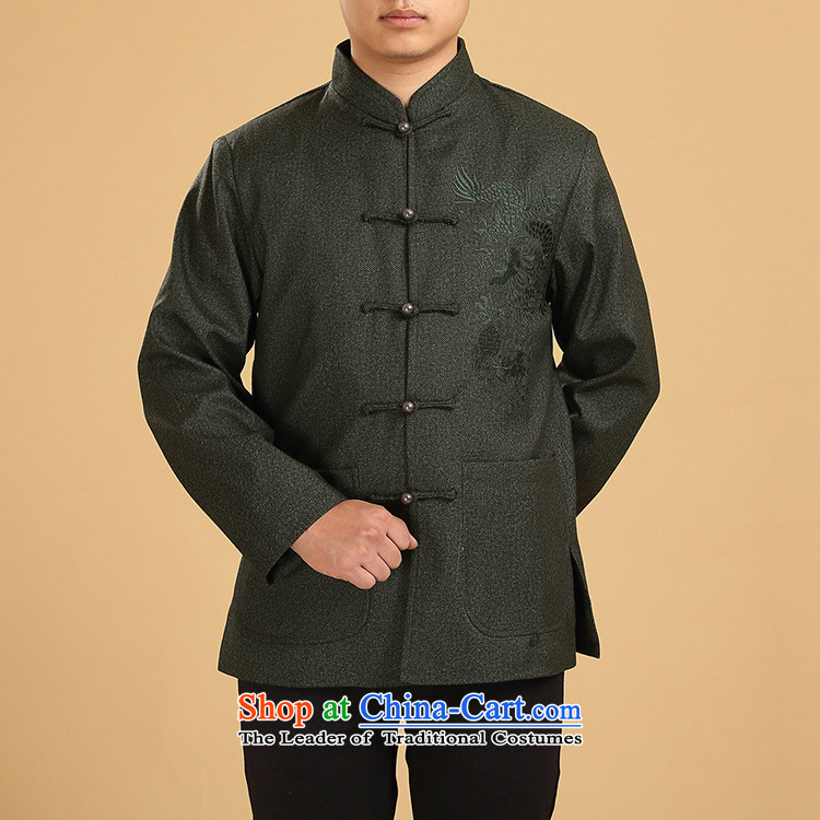 In older men Tang dynasty long-sleeved sweater Fall/Winter Collections Of Chinese disc loading cotton clothing clip dad shirt robe new dark blue coat XL Photo, prices, brand platters! The elections are supplied in the national character of distribution, so action, buy now enjoy more preferential! As soon as possible.