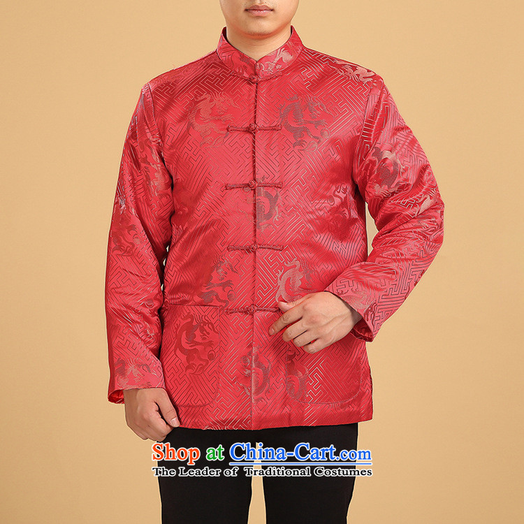 Men's Jackets older Chinese Tang Jacket Long-Sleeve Shirt thoroughly dad autumn and winter dark red cotton robe replacing 3XL picture, prices, brand platters! The elections are supplied in the national character of distribution, so action, buy now enjoy more preferential! As soon as possible.