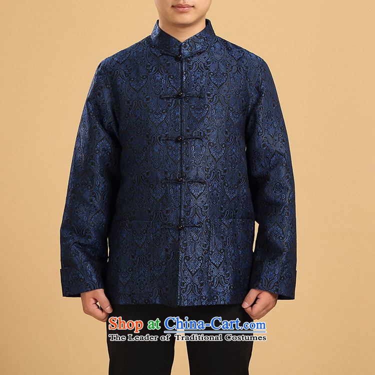 Tang Dynasty men in long-sleeved-elderly men fall and winter jackets Chinese men's shirts jacket Han-load dark violet single father Yi 3XL picture, prices, brand platters! The elections are supplied in the national character of distribution, so action, buy now enjoy more preferential! As soon as possible.