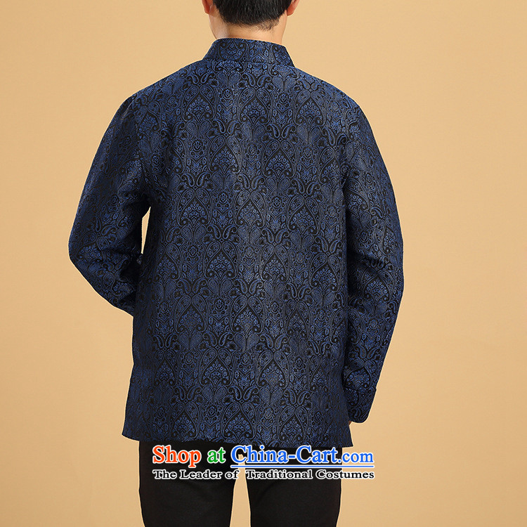 Tang Dynasty men in long-sleeved-elderly men fall and winter jackets Chinese men's shirts jacket Han-load dark violet single father Yi 3XL picture, prices, brand platters! The elections are supplied in the national character of distribution, so action, buy now enjoy more preferential! As soon as possible.