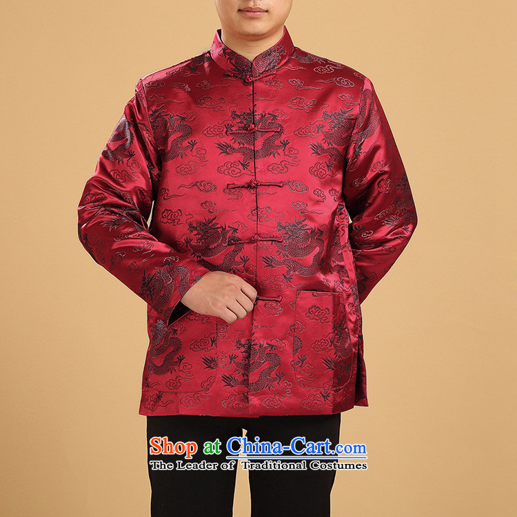 In older men Tang Gown robe Wind Jacket coat Chinese boxed long-sleeved shirt thoroughly father of autumn and winter clothing 3XL Kim Red single picture, prices, brand platters! The elections are supplied in the national character of distribution, so action, buy now enjoy more preferential! As soon as possible.
