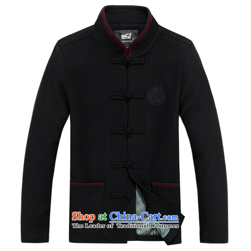 Tang dynasty of autumn and winter men wool coat in older Dad? blouses long-sleeved jacket wind navy gross? M American days in accordance with the property (meitianyihuan) , , , shopping on the Internet