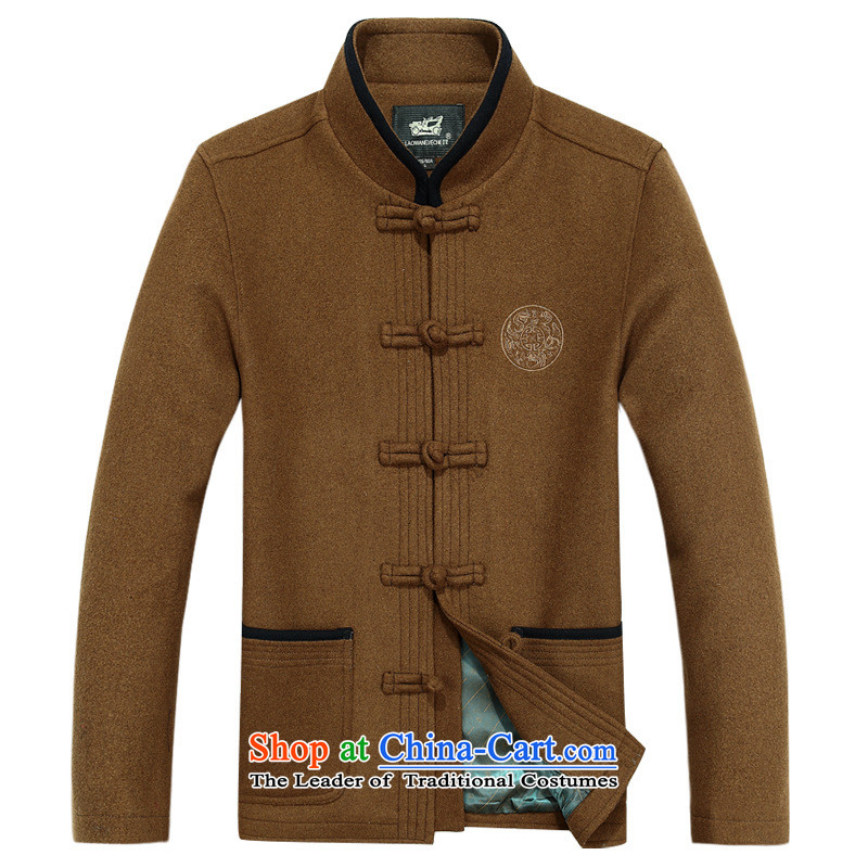Tang dynasty of autumn and winter men wool coat in older Dad? blouses long-sleeved jacket wind navy gross? M American days in accordance with the property (meitianyihuan) , , , shopping on the Internet