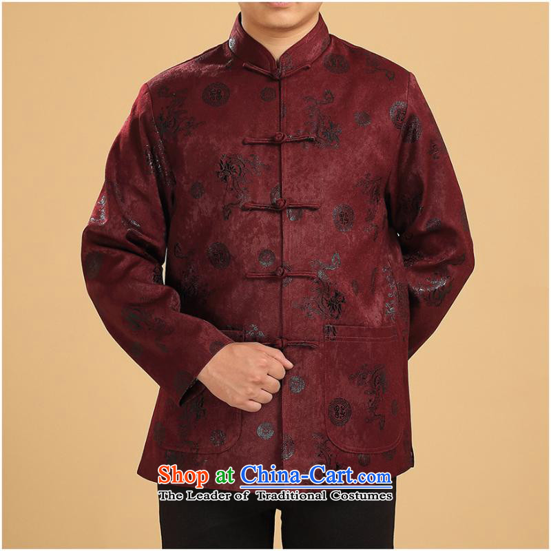 New Fall/Winter Collections in long-sleeved men older Tang blouses jacket coat dad boxed Chinese cotton coat lady 3XL, yi single tri-color and day in accordance with the property (meitianyihuan) , , , shopping on the Internet