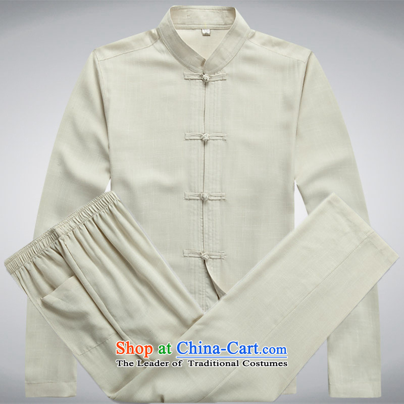 Autumn and winter men in Tang Dynasty long-sleeved blouses elderly men larger Arab leprosy breathable packaged services white L, the United States National Day in accordance with the property (meitianyihuan) , , , shopping on the Internet