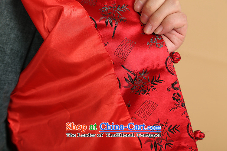Tang Dynasty Men long-sleeved sweater Chinese elderly in the countrysides detained tray of autumn and winter clothes robe father jacket dark red single Yi XL Photo, prices, brand platters! The elections are supplied in the national character of distribution, so action, buy now enjoy more preferential! As soon as possible.