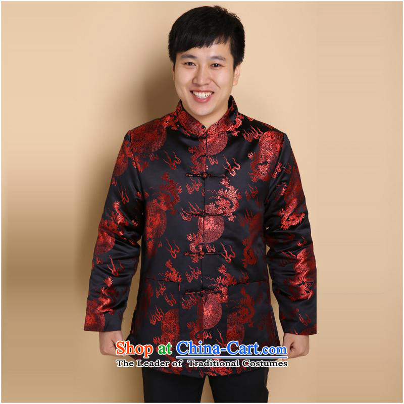 Tang dynasty men of autumn and winter clothes in older Chinese cotton jacket father jacket padded coats of ethnic large red 1- day in accordance with the US 2XL, Yi Hwan (meitianyihuan) , , , shopping on the Internet