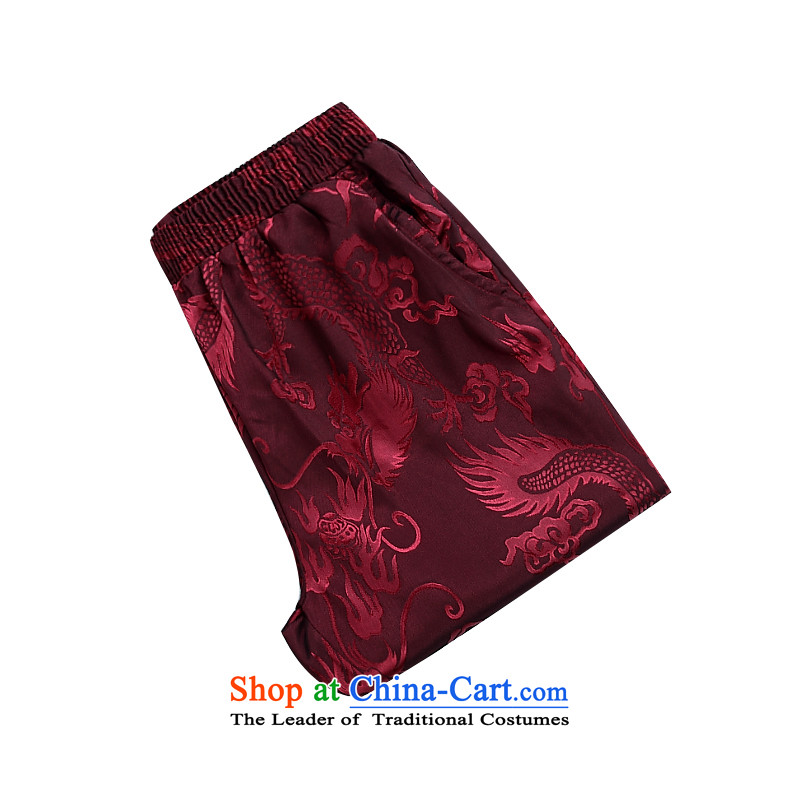 The autumn and winter new products with long-sleeved kit TANG Tai Lung Tang jacket is smart casual Chinese men and Tang Dynasty Package Set of XXXL, red can be , , , to Li shopping on the Internet