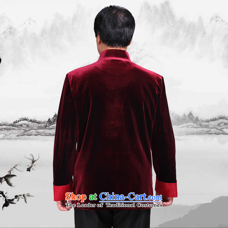 In the autumn of Chung On South Men Tang dynasty scouring pads long-sleeved jacket stitching cuffs Chinese Tang dynasty China wind men's jackets national costumes long-sleeved sweater 2XL, chestnut horses (nansongnian ode to the south) , , , shopping on t