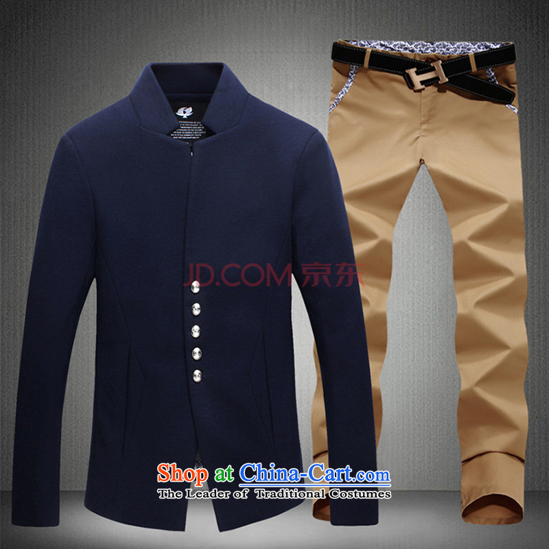 Dan Jie Shi 2015 New Chinese tunic kit chic simplicity with Korean version of the Chinese tunic Kit? black T-shirt and black trousers, pants Dan M James (DANJIESHI) , , , shopping on the Internet