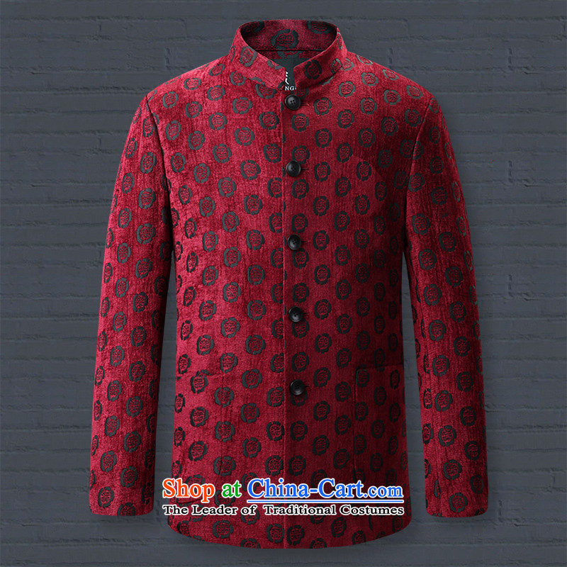 9National men hiding Tang dynasty wedding banquet dress dad grandpa replacing collar disc tie china wind MB52616 180/XL, chinese red color 8D , , , possession shopping on the Internet