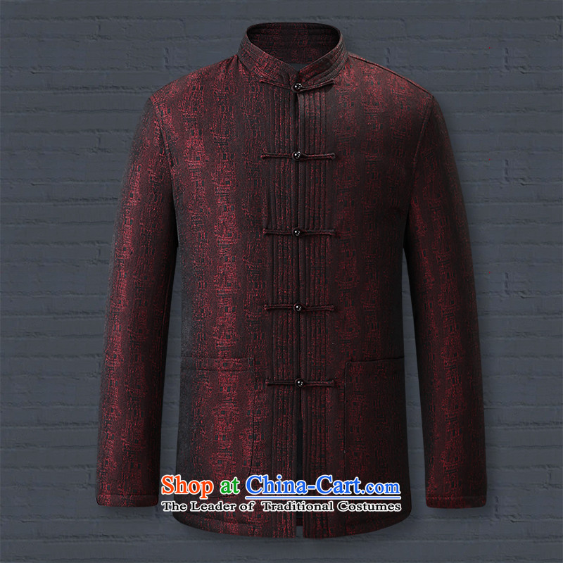 9autumn and winter collections men Tang dynasty banquet marriage for both business and leisure offer package mail disk Zeng Qinghong port collar classical red 158815 180/XL, Tibetan Silk , , , shopping on the Internet