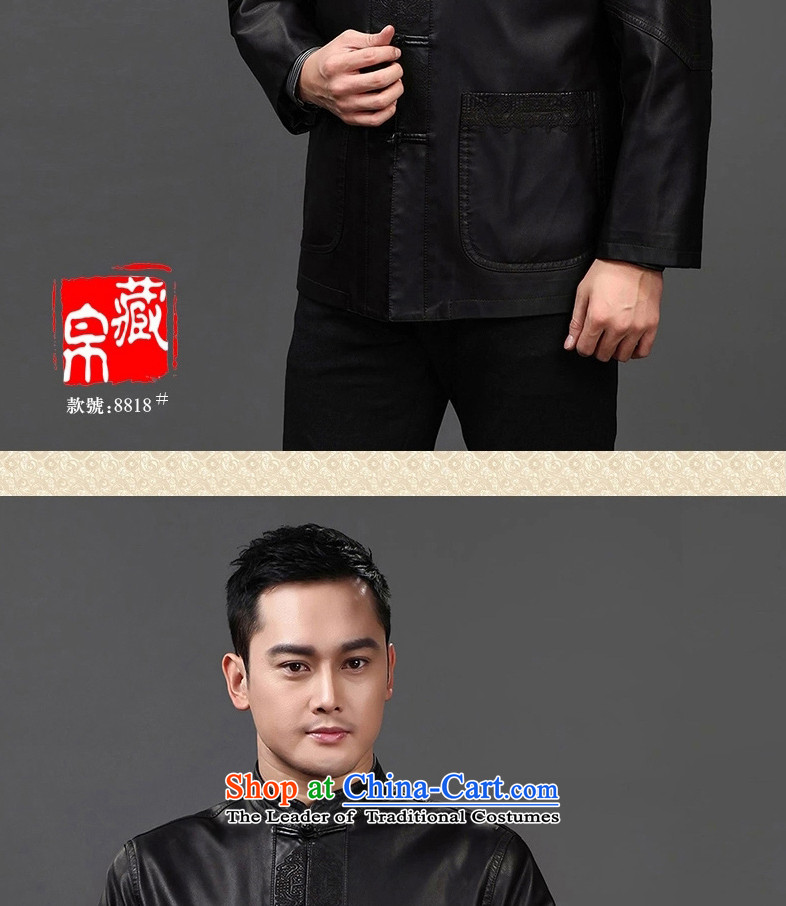 9winter men hiding Tang New Chinese men's jackets load leather garments collar up large tie wedding offer brown 8818 190/XXXL picture, prices, brand platters! The elections are supplied in the national character of distribution, so action, buy now enjoy more preferential! As soon as possible.