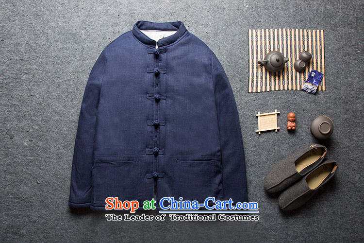 The new winter UYUK2015 Tang dynasty China wind up men detained cotton coat Chinese retro-thick cotton robe of winter clothing and jacket color navy XXL picture, prices, brand platters! The elections are supplied in the national character of distribution, so action, buy now enjoy more preferential! As soon as possible.