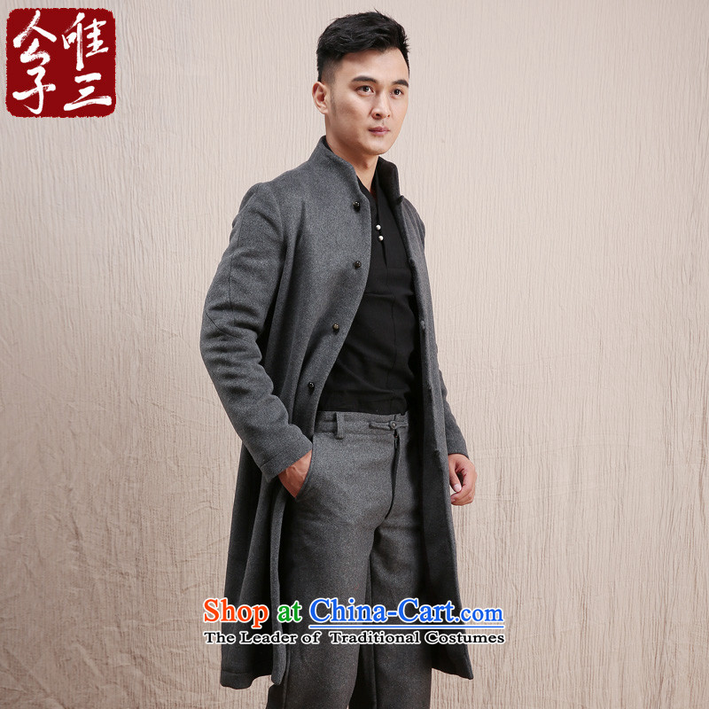 The three day model line CD-China wind wool coat male long? Chinese Tang Dynasty Recreation ethnic Tatar Services Winter Campaign (XXL), black CD 3 , , , shopping on the Internet