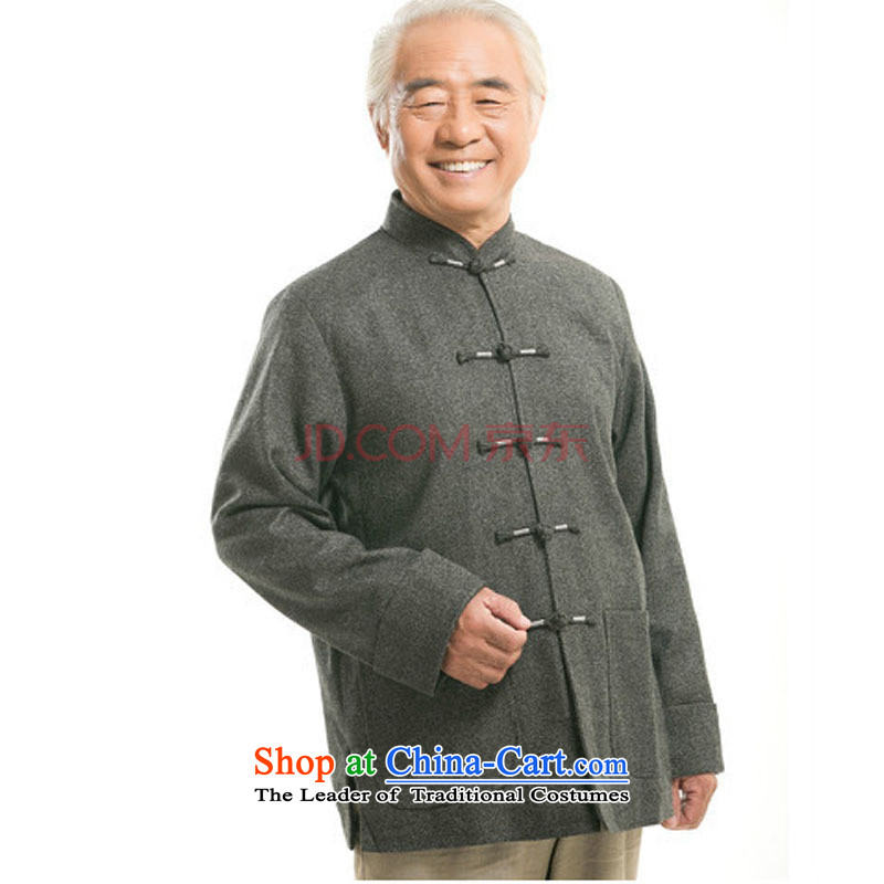 In older men long-sleeved shirt Chinese Tang dynasty older persons jacket? men DY9821 gross light gray M is small-mi (LOVELY BEAUTY , , , shopping on the Internet
