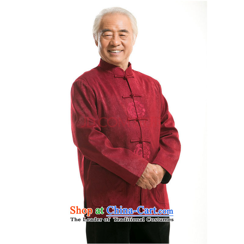 In older men long-sleeved shirt Chinese Tang dynasty DY727 jacket of older persons  can be of deep red, L, small-mi (LOVELY BEAUTY , , , shopping on the Internet