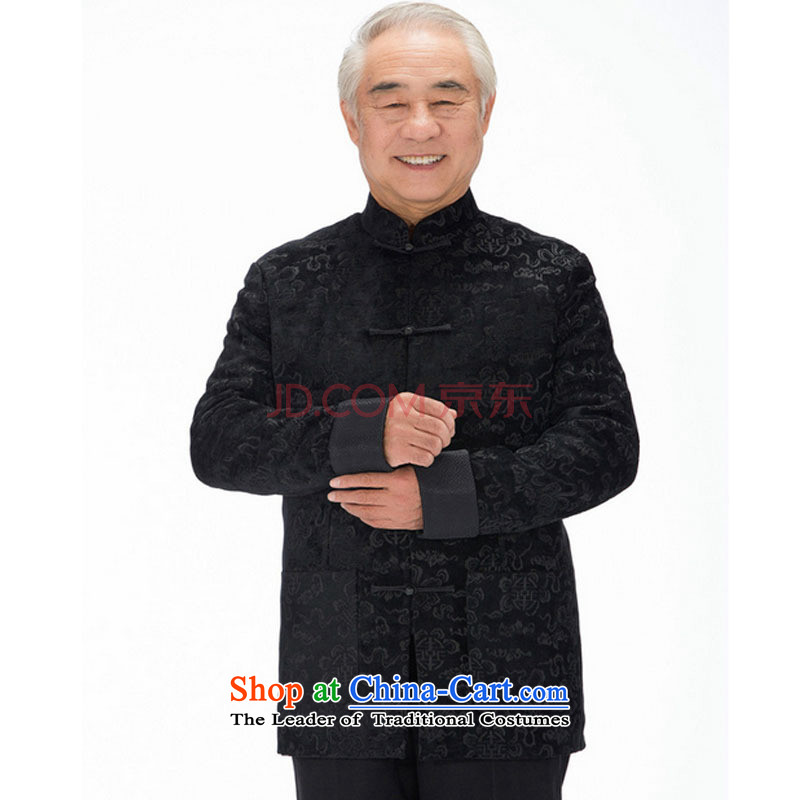In older men herbs extract Tang casual thick long-sleeved Tang Dynasty Xiangyun ethnic men Tang jacket DY1316 black M step-yuk (yubu's love love) , , , shopping on the Internet