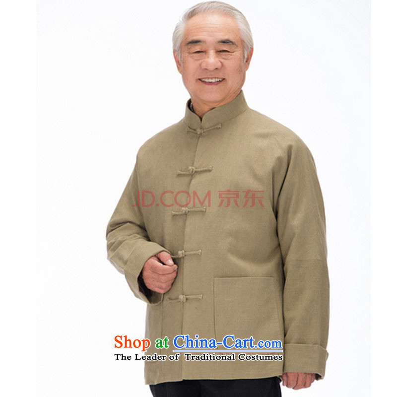 The long-sleeved Chinese leisure. older men long-sleeved Tang dynasty thick winter jackets DY1320  XXL, yellow-Yuk-step Love (yubu's love) , , , shopping on the Internet