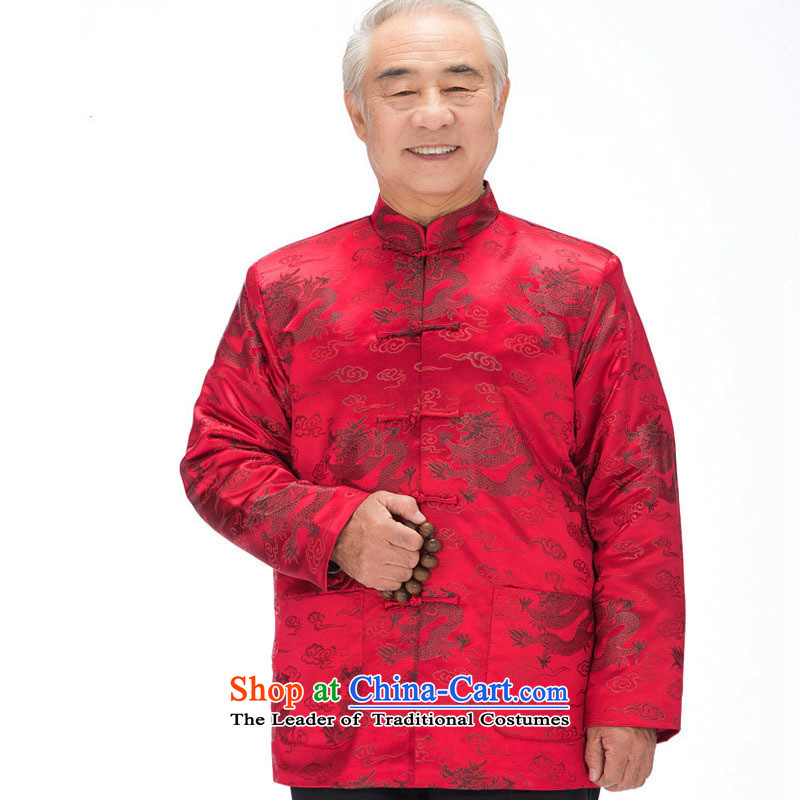 The autumn and winter Tang dynasty cotton folder and the dragon and the mom and dad golden marriage in older couples with coat DY0876 deep red jade love step XL, yubu's (love) , , , shopping on the Internet