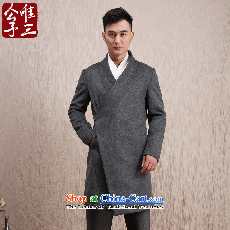 Cd 3 Model Han Changfeng China wind wool coat man long, but the Chinese Tang Dynasty Recreation coats of national service in black (M) only winter three shopping on the Internet has been pressed.