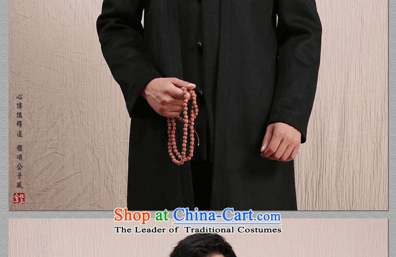 Cd 3 Yan Oi Court Model China wind wool coat man long, but the Chinese Tang Dynasty Recreation coats national costumes in black (M) picture winter, prices, brand platters! The elections are supplied in the national character of distribution, so action, buy now enjoy more preferential! As soon as possible.