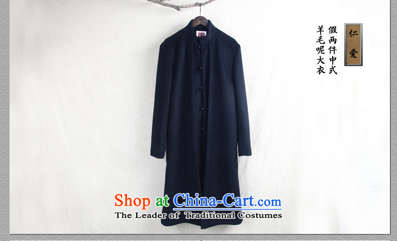 Cd 3 Yan Oi Court Model China wind wool coat man long, but the Chinese Tang Dynasty Recreation coats national costumes in black (M) picture winter, prices, brand platters! The elections are supplied in the national character of distribution, so action, buy now enjoy more preferential! As soon as possible.