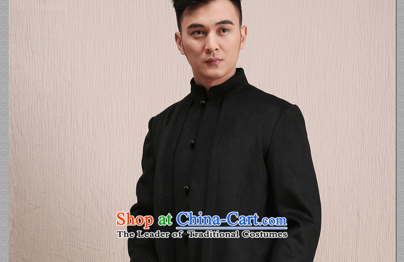 Cd 3 Yan Oi Court Model China wind wool coat man long, but the Chinese Tang Dynasty Recreation coats national costumes in gray winter (M) Picture, prices, brand platters! The elections are supplied in the national character of distribution, so action, buy now enjoy more preferential! As soon as possible.