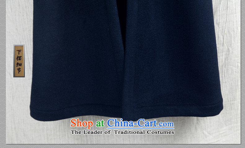 Cd 3 Yan Oi Court Model China wind wool coat man long, but the Chinese Tang Dynasty Recreation coats national costumes in gray winter (M) Picture, prices, brand platters! The elections are supplied in the national character of distribution, so action, buy now enjoy more preferential! As soon as possible.