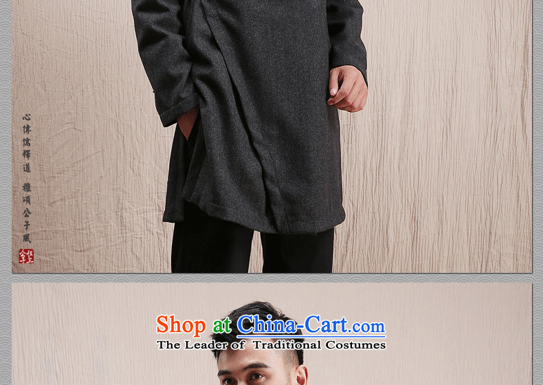Cd 3 Model Chunghsiao China wind wool? long Han-mantle maximum use of Tang Dynasty Chinese Jacket Han-winter thick dark gray movement XXL picture, prices, brand platters! The elections are supplied in the national character of distribution, so action, buy now enjoy more preferential! As soon as possible.