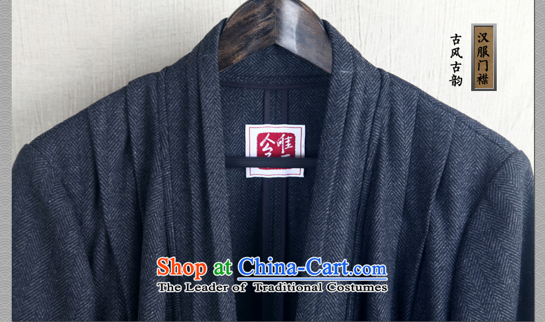 Cd 3 Model Chunghsiao China wind wool? long Han-mantle maximum use of Tang Dynasty Chinese Jacket Han-winter thick dark gray movement XXL picture, prices, brand platters! The elections are supplied in the national character of distribution, so action, buy now enjoy more preferential! As soon as possible.