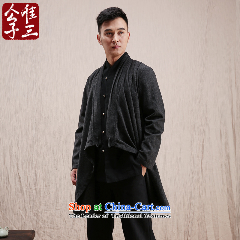 Cd 3 Model Chunghsiao China wind wool? long Han-mantle maximum use of Tang Dynasty Chinese Jacket Han-winter thick dark gray movement (XXL), CD 3 , , , shopping on the Internet