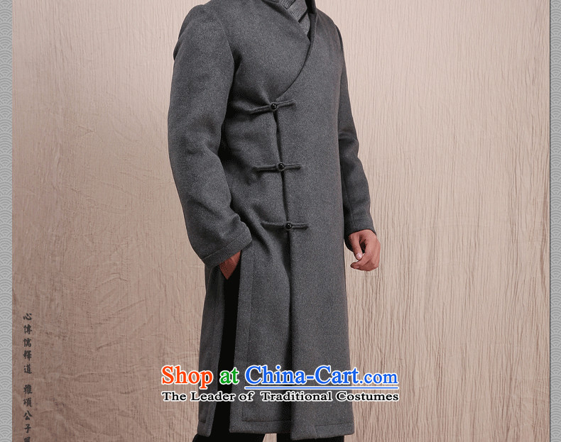 Cd 3 Model Hau Tak China wind wool coat man long, but the Chinese Tang Dynasty Recreation coats national costumes in black (M) picture winter, prices, brand platters! The elections are supplied in the national character of distribution, so action, buy now enjoy more preferential! As soon as possible.