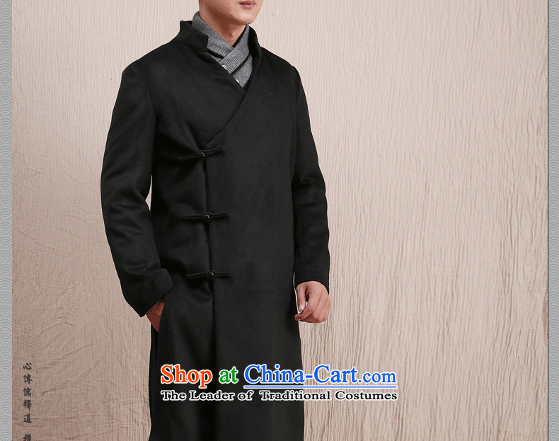 Cd 3 Model Hau Tak China wind wool coat man long, but the Chinese Tang Dynasty Recreation coats national costumes winter black large picture (L), prices, brand platters! The elections are supplied in the national character of distribution, so action, buy now enjoy more preferential! As soon as possible.