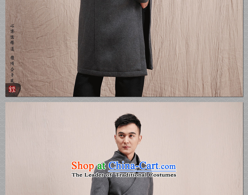 Cd 3 Model Hau Tak China wind wool coat man long, but the Chinese Tang Dynasty Recreation coats national costumes winter black large picture (L), prices, brand platters! The elections are supplied in the national character of distribution, so action, buy now enjoy more preferential! As soon as possible.