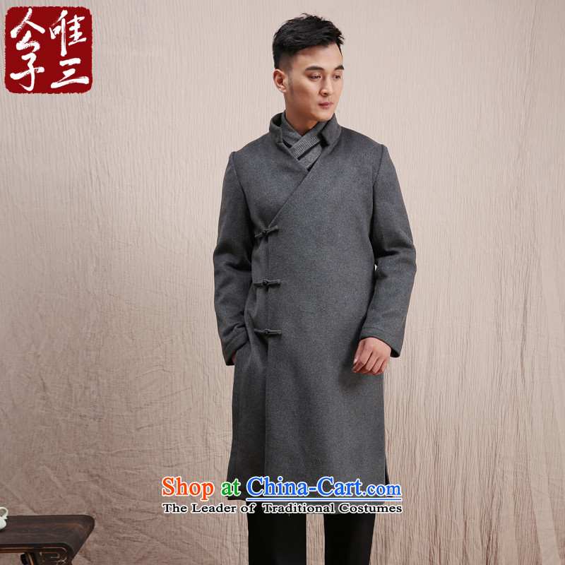 Cd 3 Model Hau Tak China wind wool coat man long, but the Chinese Tang Dynasty Recreation coats national costumes winter black large (L), CD 3 , , , shopping on the Internet