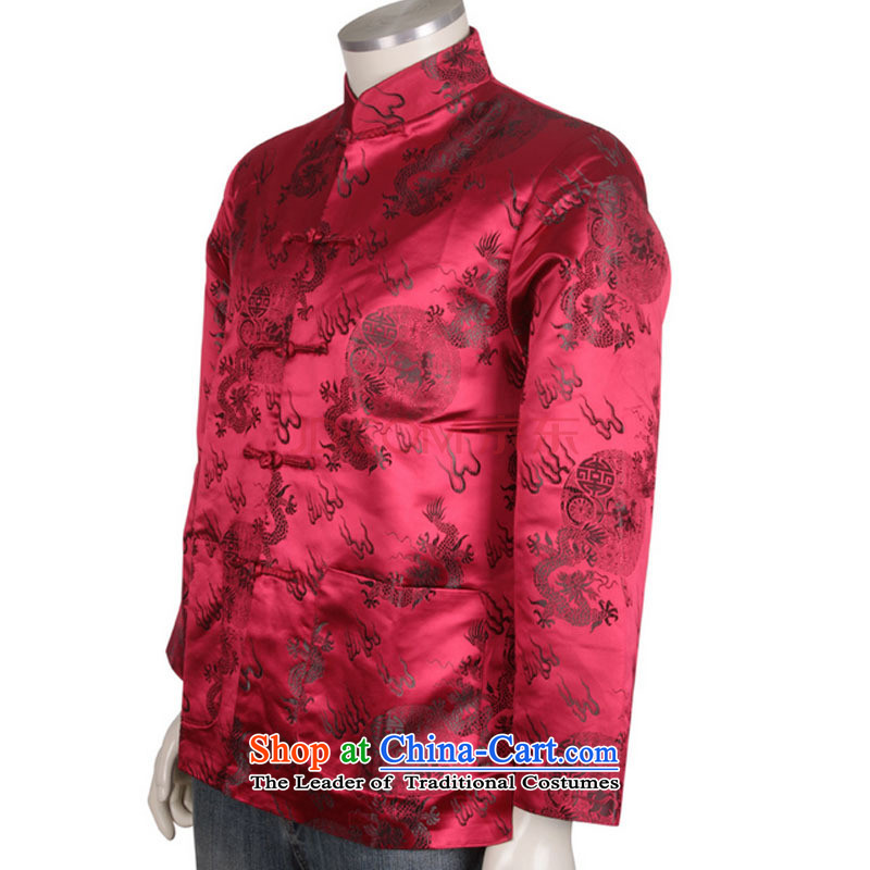 The elderly in Tang blouses men's winter coats cotton Tang dynasty China DY0708 Services Red Jade Love step XL, yubu's (love) , , , shopping on the Internet