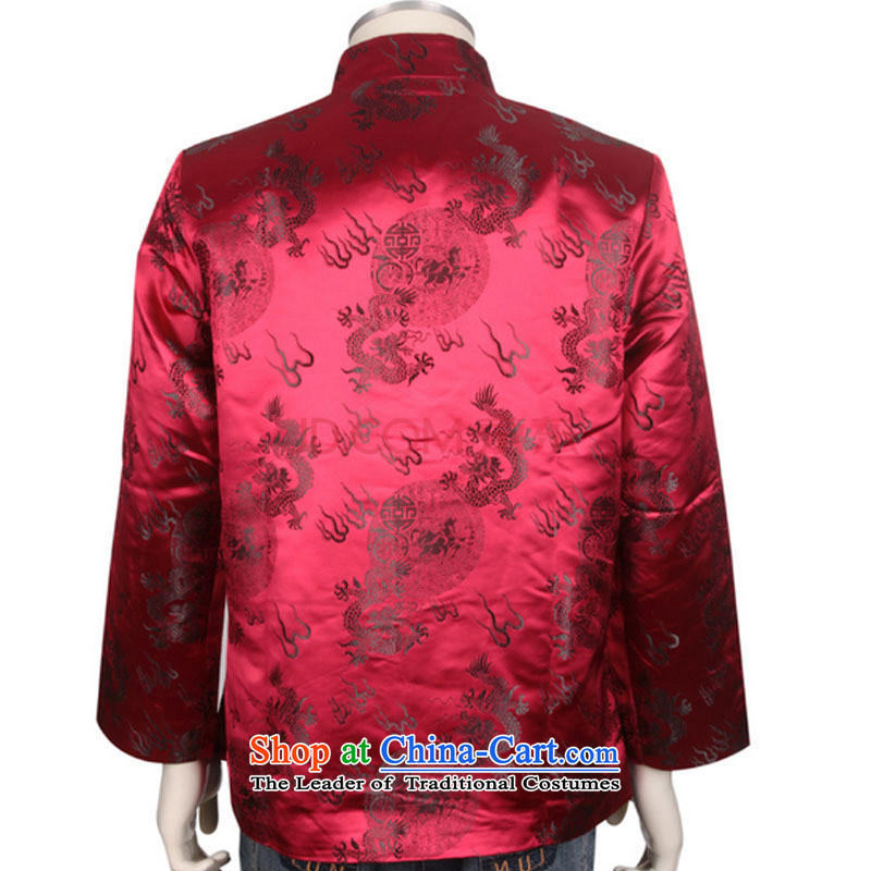 The elderly in Tang blouses men's winter coats cotton Tang dynasty China DY0708 Services Red Jade Love step XL, yubu's (love) , , , shopping on the Internet