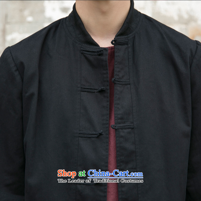 Dan Jie Shi Tang dynasty China wind retro men pure cotton pad Clip Black XL, coca-see jacket Jimmy Carter (GUSSKATER) , , , shopping on the Internet