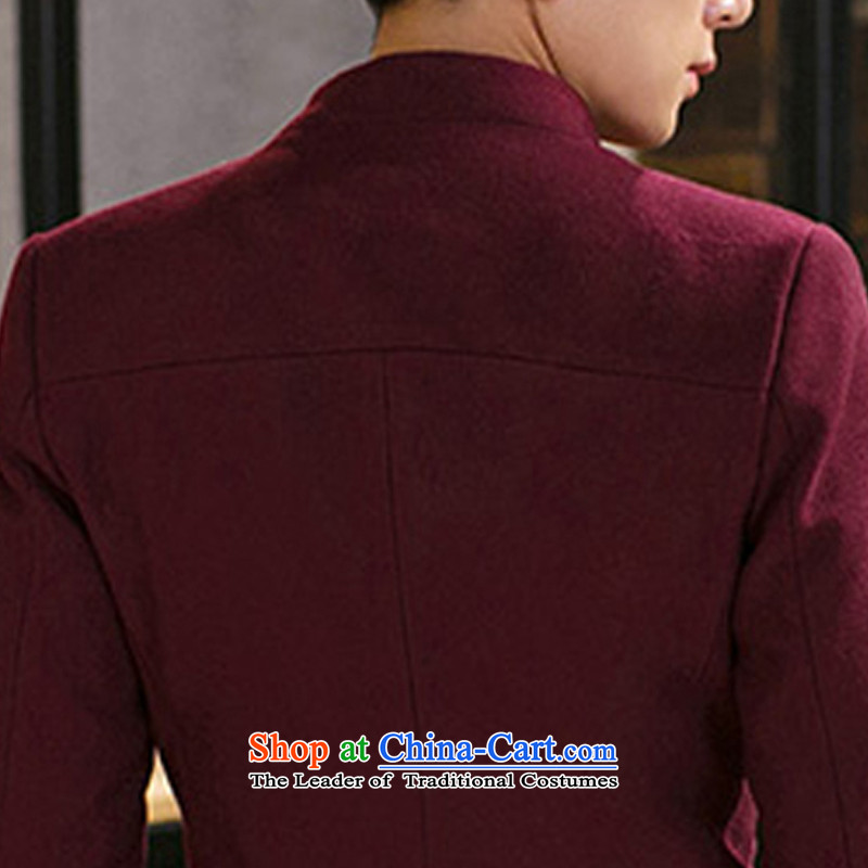 The first (ZUNSHOU extreme) 2015 autumn and winter, Tang Dynasty Chinese tunic male Korean Sau San collar jacket coat male 3306 wine red 2XL, coca-See Carter , , , shopping on the Internet
