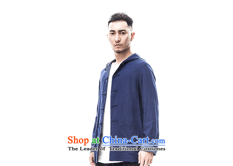 Card of the sub-2015 Men's Jackets China wind cotton linen men Tang tray clip hoodie retro national wind jacket and pale beige linen XXL picture, prices, brand platters! The elections are supplied in the national character of distribution, so action, buy now enjoy more preferential! As soon as possible.