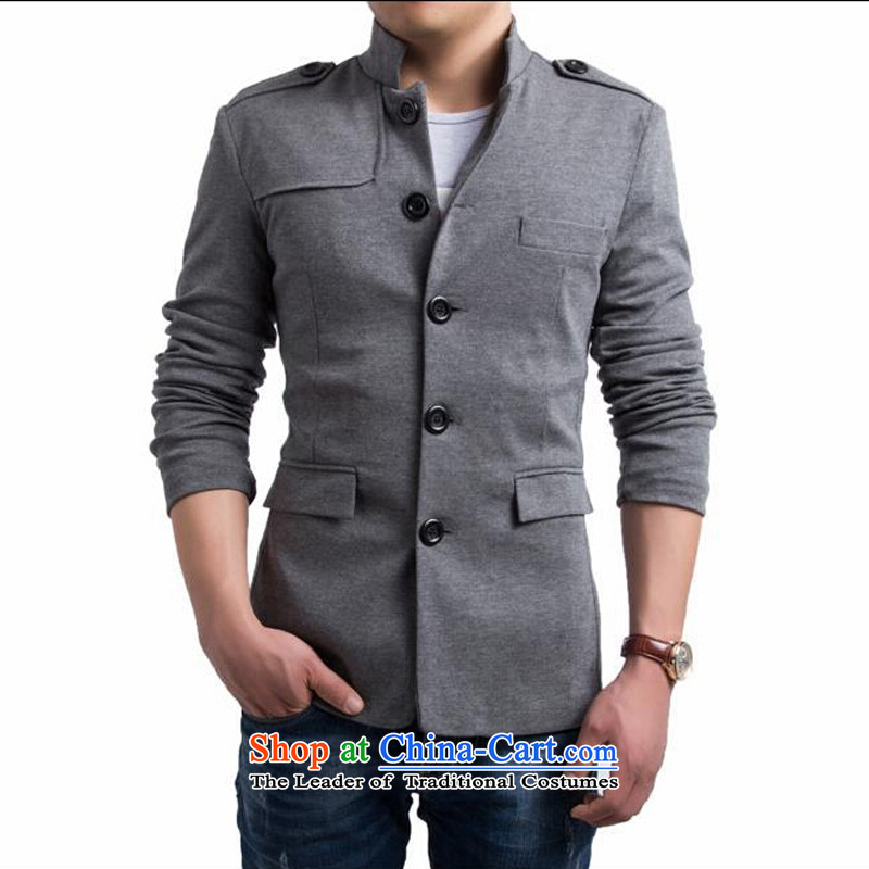 The card will 2015 sub-smart casual men fall and winter New Sau San England Men's Mock-Neck leisure suit male small black male XXL, Chinese tunic card of the MINURSO has been pressed shopping on the Internet