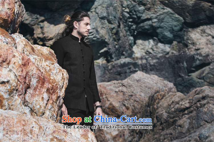 Hee-snapshot lung original China wind collar Tang dynasty men wool a wool coat Chinese improved stylish black men gentleman L picture, prices, brand platters! The elections are supplied in the national character of distribution, so action, buy now enjoy more preferential! As soon as possible.