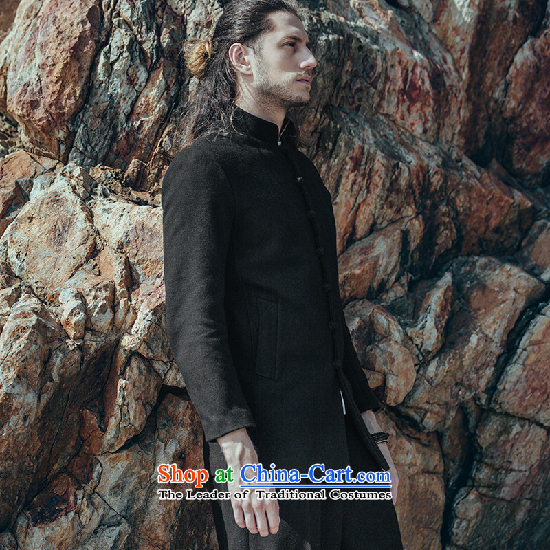Hee-snapshot lung original China wind collar Tang dynasty men wool a wool coat Chinese improved stylish black men L, gentleman-hee (XZAOLONG snapshot lung) , , , shopping on the Internet